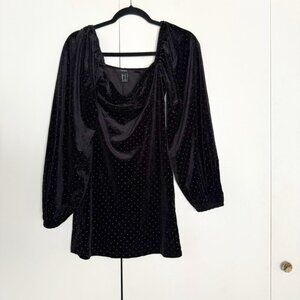 Black Velvet Mini Dress